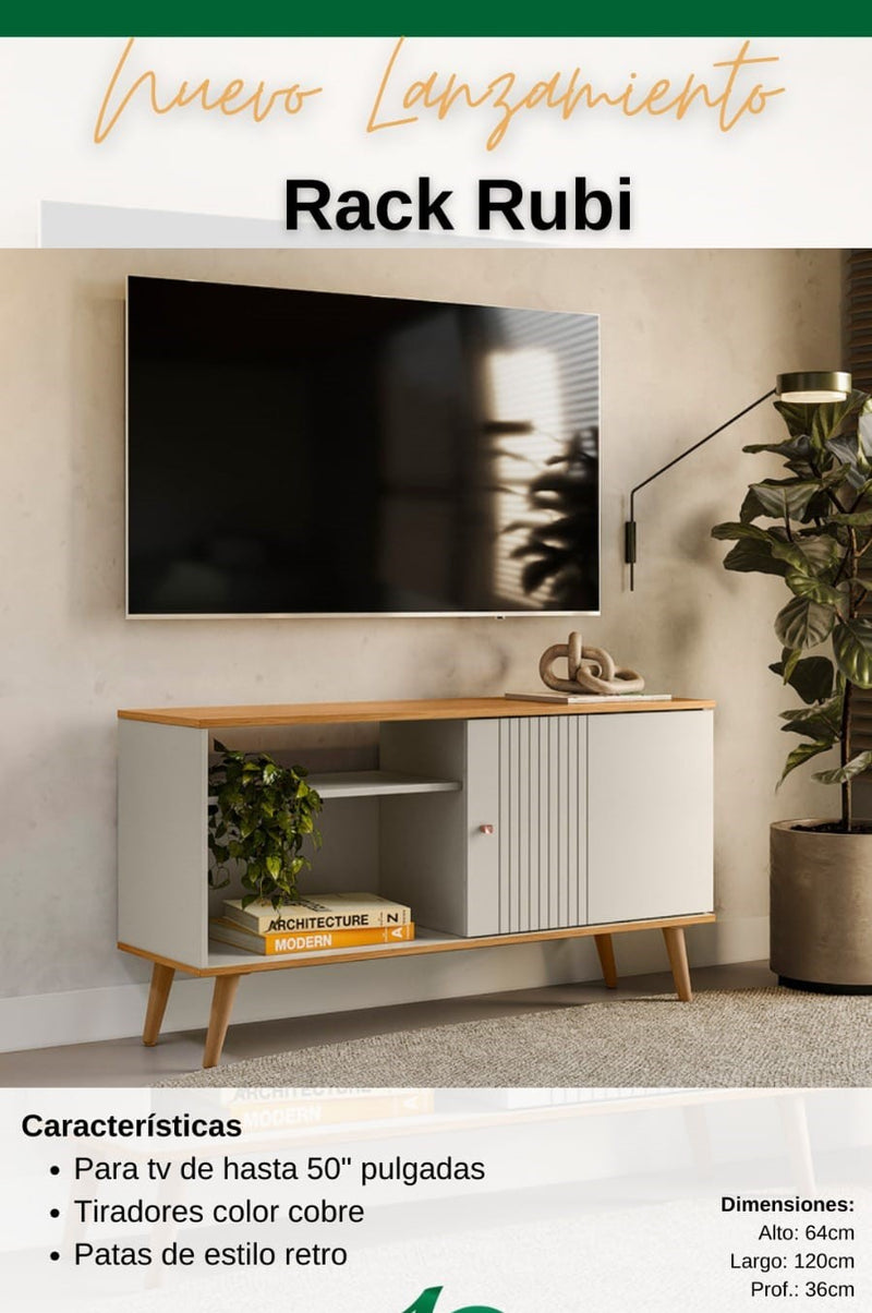 Rack Rubi - 🎬 ¡ESTILO RETRO PARA TU SALA! ✨📺 - Electrolujo