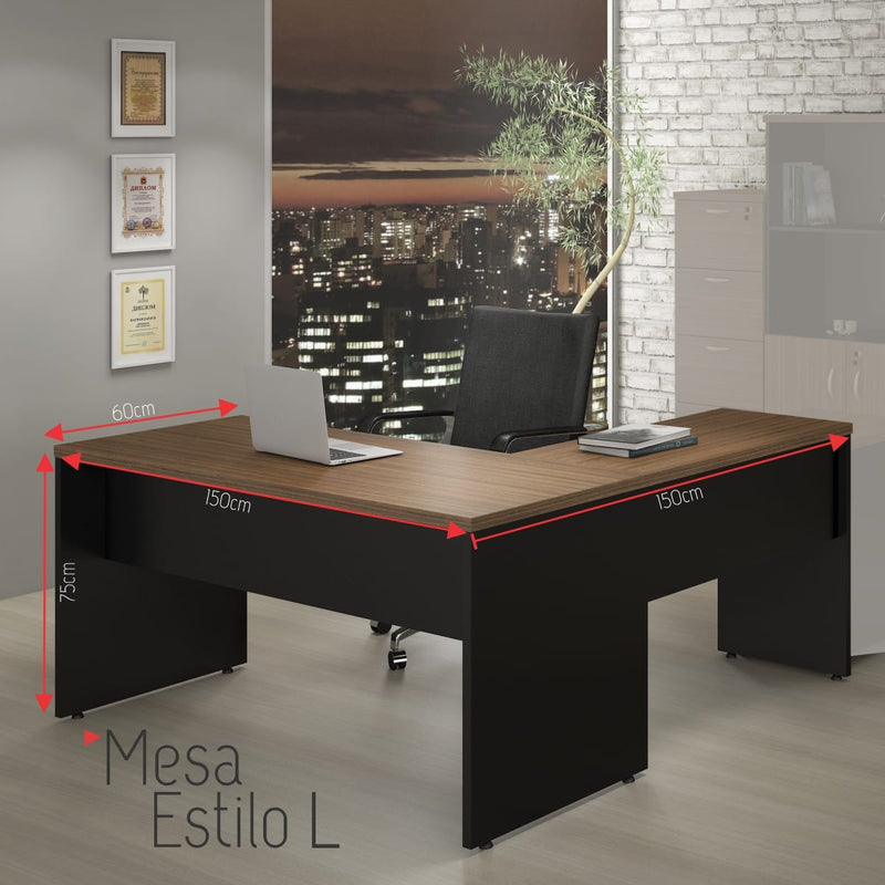 Escritorio en L de oficina - Electrolujo - Electrolujo