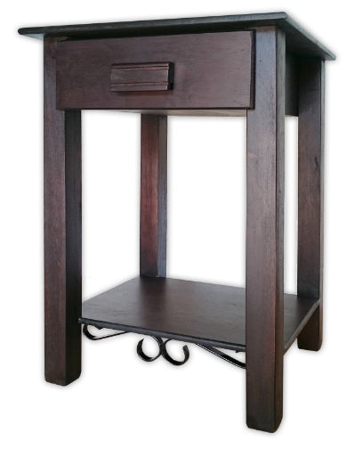 Mesa de luz con cajon - Madera - Electrolujo