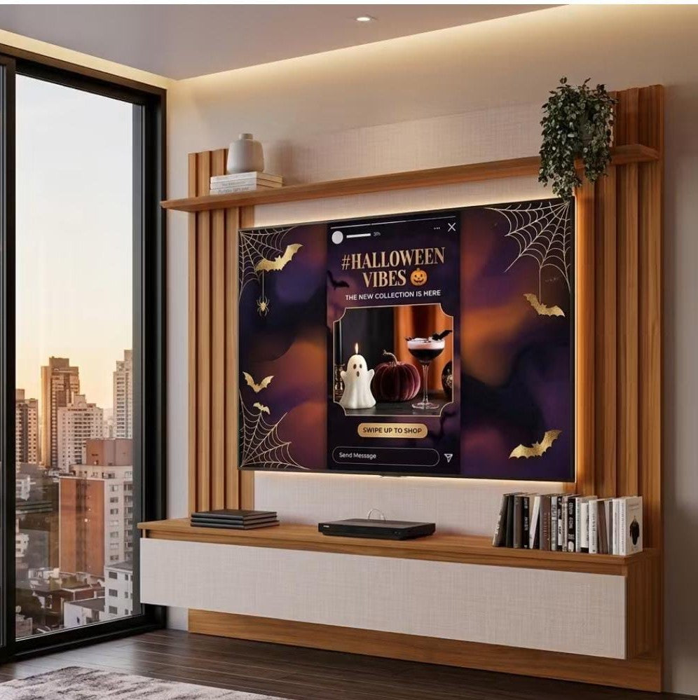 Panel Home Ripado para tv de hasta 65" - Electrolujo