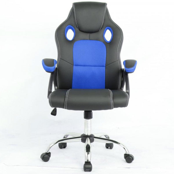 Silla giratoria gamer patas cromadas - Electrolujo - Electrolujo