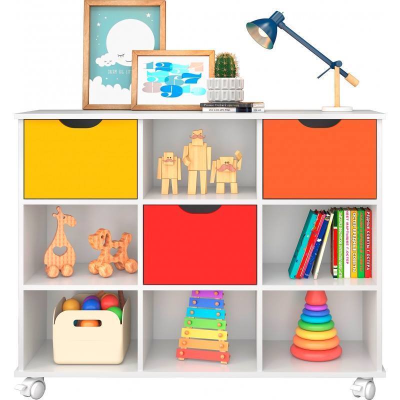 Nicho Organizador  + Kit 3 Cajones de colores - Electrolujo